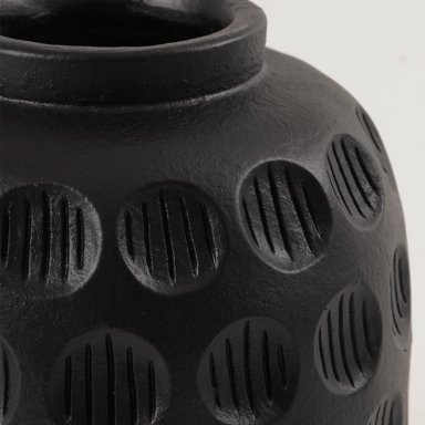 JARRÓN DECORATIVO RIPLEY HOME CÍRCULOS LÍNEAS NEGRO - 4