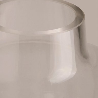 JARRÓN DECORATIVO RIPLEY HOME ACANALADO TRANSPARENTE VIDRIO - 3