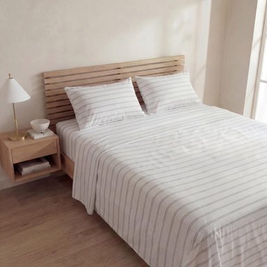 JUEGO DE SÁBANAS RIPLEY HOME ESTAMPADA POLAR 1.5 LÍNEAS GRIS - 1