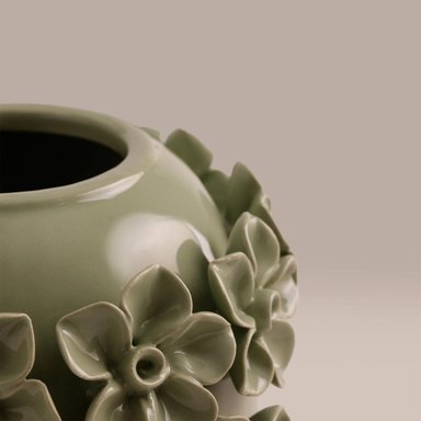 FLORERO RIPLEY HOME FLORES RELIEVE VERDE - 3