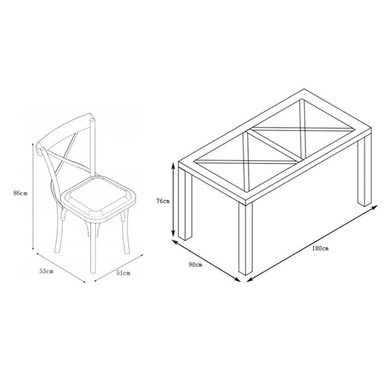 JUEGO DE COMEDOR MAISON LINETT NEW CORSICA 6 SILLAS CAFÉ CLARO - 8