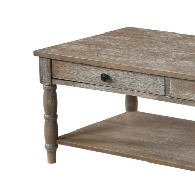 MESA DE CENTRO RIPLEY HOME COUNTRY MADERA DE PINO CAFÉ 120CM 60CM - 4
