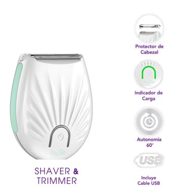 AFEITADORA FEMENINA GAMA TINY GO + CREMA BODY LOTION DE CASTAÑA 200ML - 2