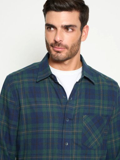 CAMISA HOMBRE KENNETH STEVENS ALGODÓN MANGA LARGA FRANELA - 3