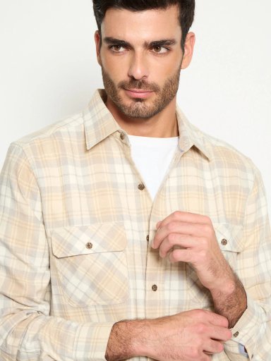 CAMISA HOMBRE KENNETH STEVENS ALGODÓN MANGA LARGA FRANELA - 3