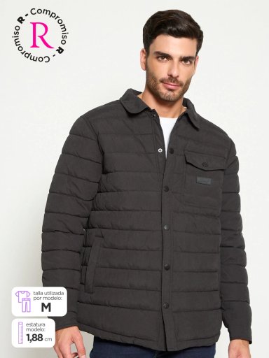 CHAQUETA HOMBRE HALF CUELLO CAMISERO - 1