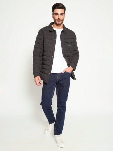 CHAQUETA HOMBRE HALF CUELLO CAMISERO - 4