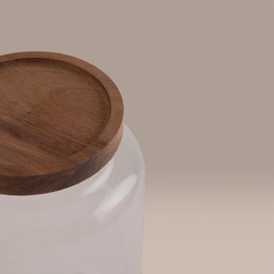 CANISTER MAISON LINETT VIDRIO MADERA L - 3