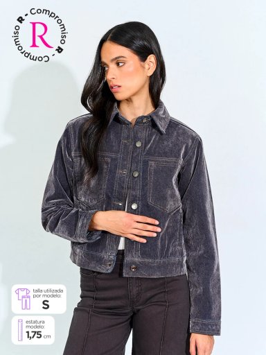CHAQUETA MUJER BARBADOS ALGODÓN VELVET - 1