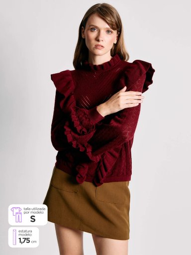 SWEATER MUJER MARQUIS RUCHAS DESAGUJADAS - 1