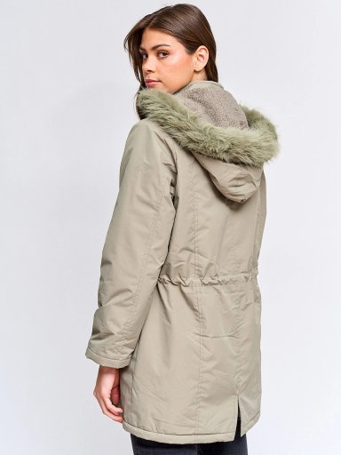 PARKA MUJER AZIZ LARGA FORRADA GORRO - 2