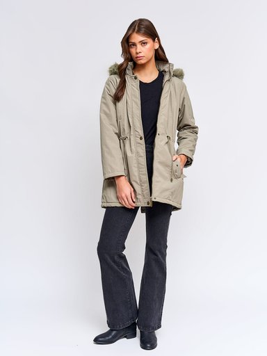 PARKA MUJER AZIZ LARGA FORRADA GORRO - 4