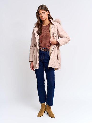 PARKA MUJER AZIZ LARGA FORRADA GORRO - 4