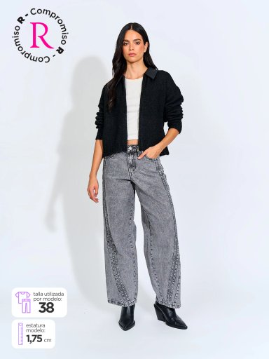 JEANS MUJER BARBADOS ALGODÓN WIDE LEG - 1