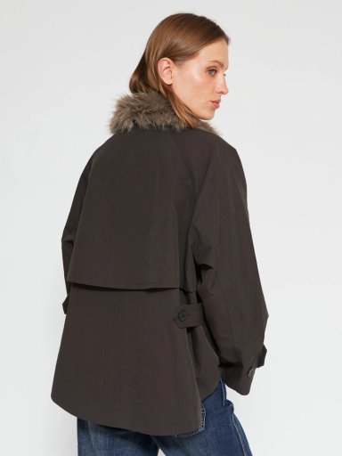 CHAQUETA MUJER MARQUIS ALGODÓN TRENCH CUELLO PELOS - 2