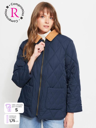 PARKA MUJER AZIZ LARGA QUILTED - 1