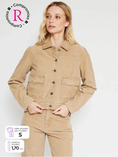 CHAQUETA MUJER PEPE JEANS ALGODÓN COTELÉ - 1