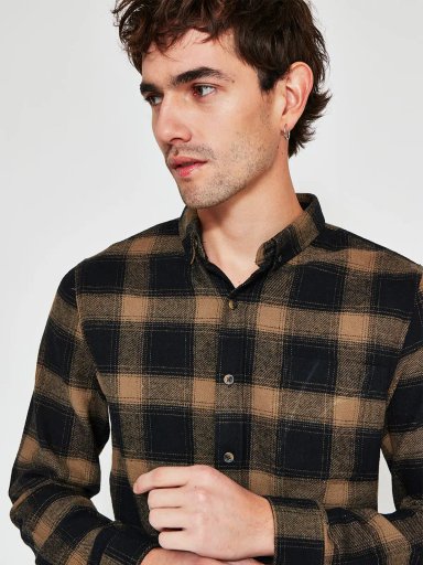 CAMISA HOMBRE BARBADOS ALGODÓN MANGA LARGA FRANELA - 3