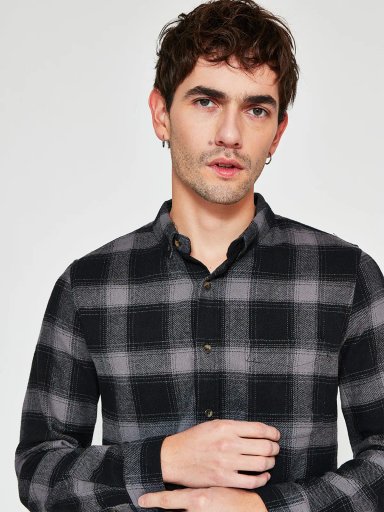 CAMISA HOMBRE BARBADOS ALGODÓN MANGA LARGA FRANELA - 3
