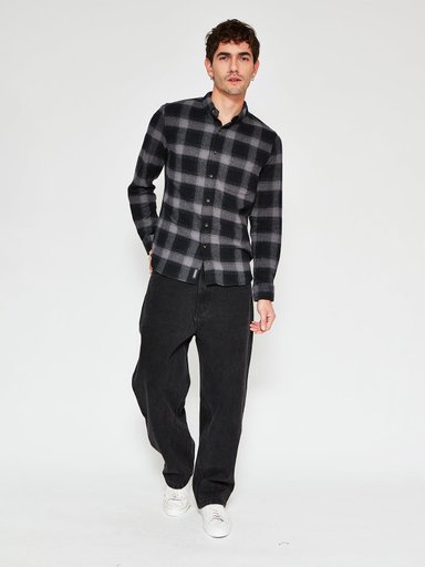CAMISA HOMBRE BARBADOS ALGODÓN MANGA LARGA FRANELA - 4