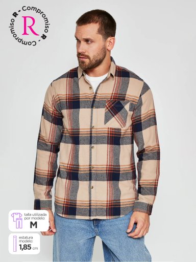 CAMISA HOMBRE CLOUDBREAK MANGA LARGA FRANELA - 1