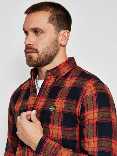 CAMISA HOMBRE ROBERT LEWIS MANGA LARGA FRANELA - 3
