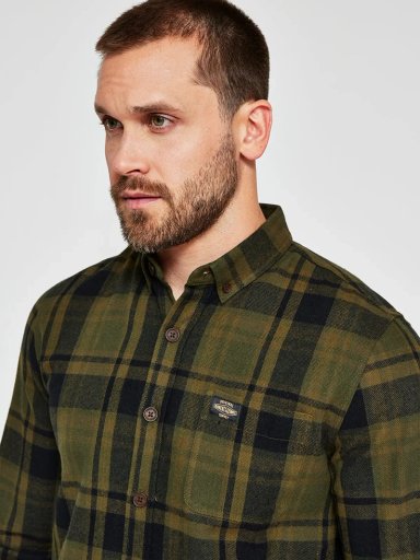 CAMISA HOMBRE ROBERT LEWIS MANGA LARGA FRANELA - 3