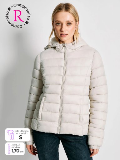 PARKA MUJER INDEX CORTA CON GORRO - 1