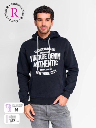 POLERÓN HOMBRE ROBERT LEWIS ALGODÓN GORRO - 1