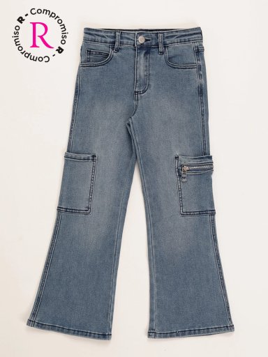 JEANS NIÑA HARVEST FLARE CARGO - 1