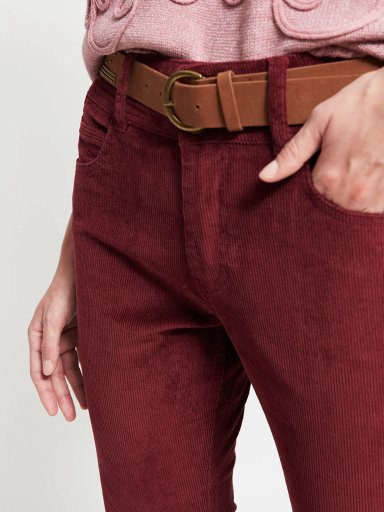 PANTALÓN MUJER TATIENNE ALGODÓN FLARE COTELÉ - 4