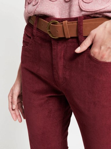 PANTALÓN MUJER TATIENNE ALGODÓN FLARE COTELÉ - 4