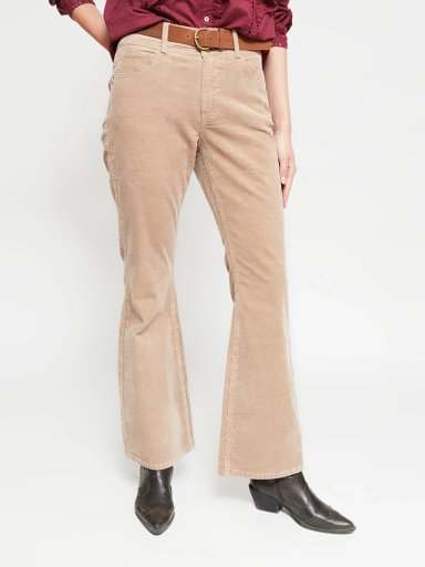 PANTALÓN MUJER TATIENNE ALGODÓN FLARE COTELÉ - 2