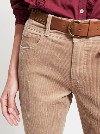 PANTALÓN MUJER TATIENNE ALGODÓN FLARE COTELÉ - 4