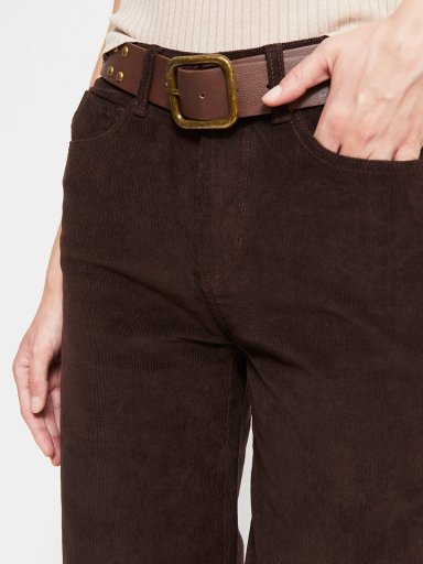 PANTALÓN MUJER TATIENNE ALGODÓN WIDE LEG COTELÉ - 4