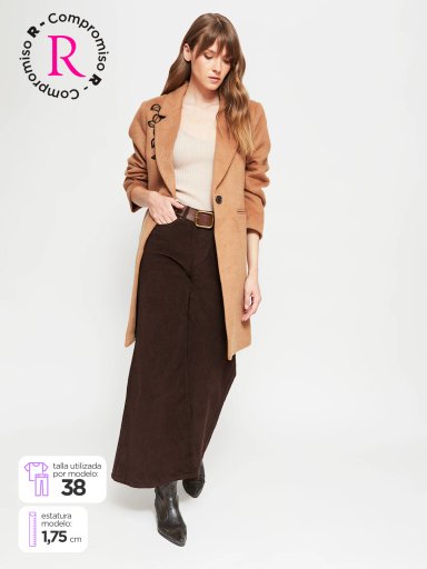 PANTALÓN MUJER TATIENNE ALGODÓN WIDE LEG COTELÉ - 1