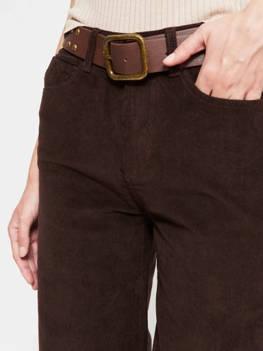 PANTALÓN MUJER TATIENNE ALGODÓN WIDE LEG COTELÉ - 4
