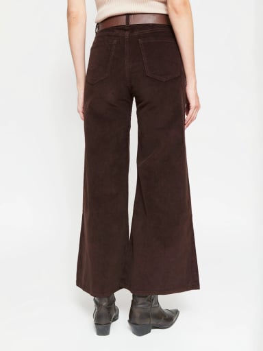 PANTALÓN MUJER TATIENNE ALGODÓN WIDE LEG COTELÉ - 3