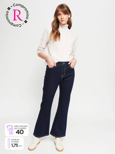 JEANS MUJER AZIZ ALGODÓN FLARE - 1