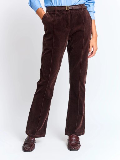 PANTALÓN MUJER CACHAREL ALGODÓN COTELÉ CINTURÓN - 2