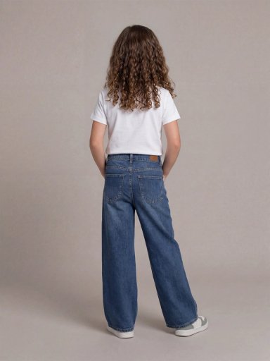 JEANS NIÑA HARVEST WIDE TACHAS - 2