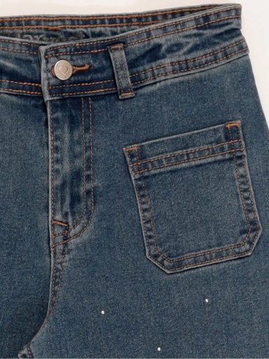JEANS NIÑA HARVEST WIDE TACHAS - 5