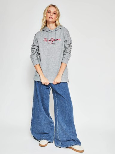 POLERÓN MUJER PEPE JEANS ALGODÓN CAPUCHA LOGO - 4