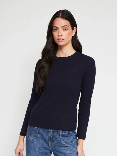 POLERA MUJER PEPE JEANS ALGODÓN MANGA LARGA RIB - 2