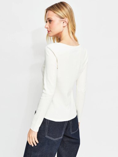 POLERA MUJER PEPE JEANS ALGODÓN MANGA LARGA RIB - 2