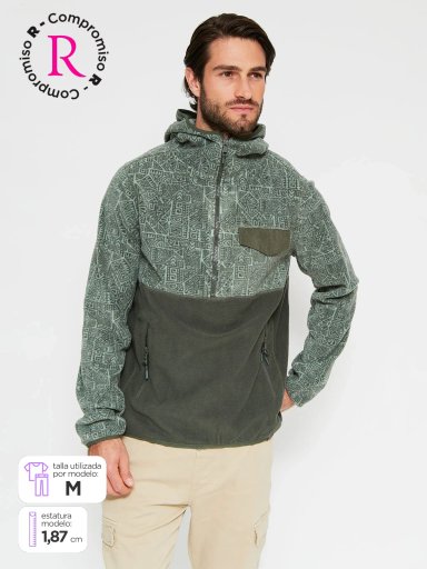 POLERÓN HOMBRE CLOUDBREAK POLAR HALF ZIPPER PRINT - 1