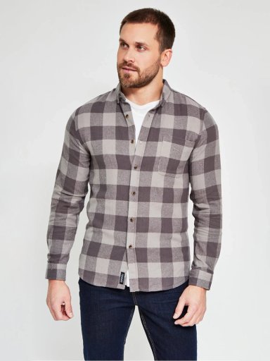 CAMISA HOMBRE BARBADOS ALGODÓN MANGA LARGA FRANELA - 1