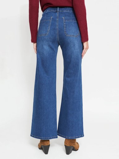 JEANS MUJER AZIZ ALGODÓN WIDELEG LAVADO - 3