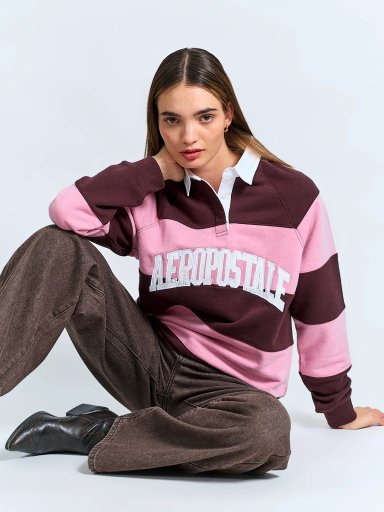 POLERÓN  MUJER AEROPOSTALE ALGODÓN CUELLO LOGO - 4