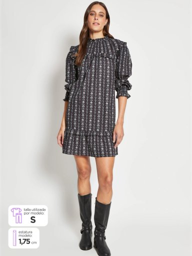 VESTIDO MUJER TATIENNE ALGODÓN CUELLO PANAL - 1